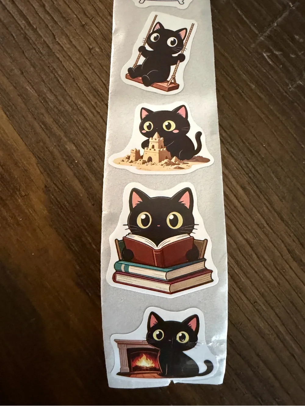 Zoey cat Sticker Sheet 500 stickers Cute Black Cat Designs